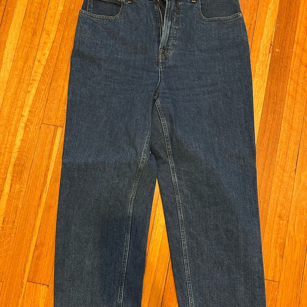 Everlane The Curvy Way-High Jean | Dark Blue Straight Jeans